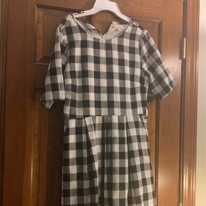 Buffalo plaid midi dress
